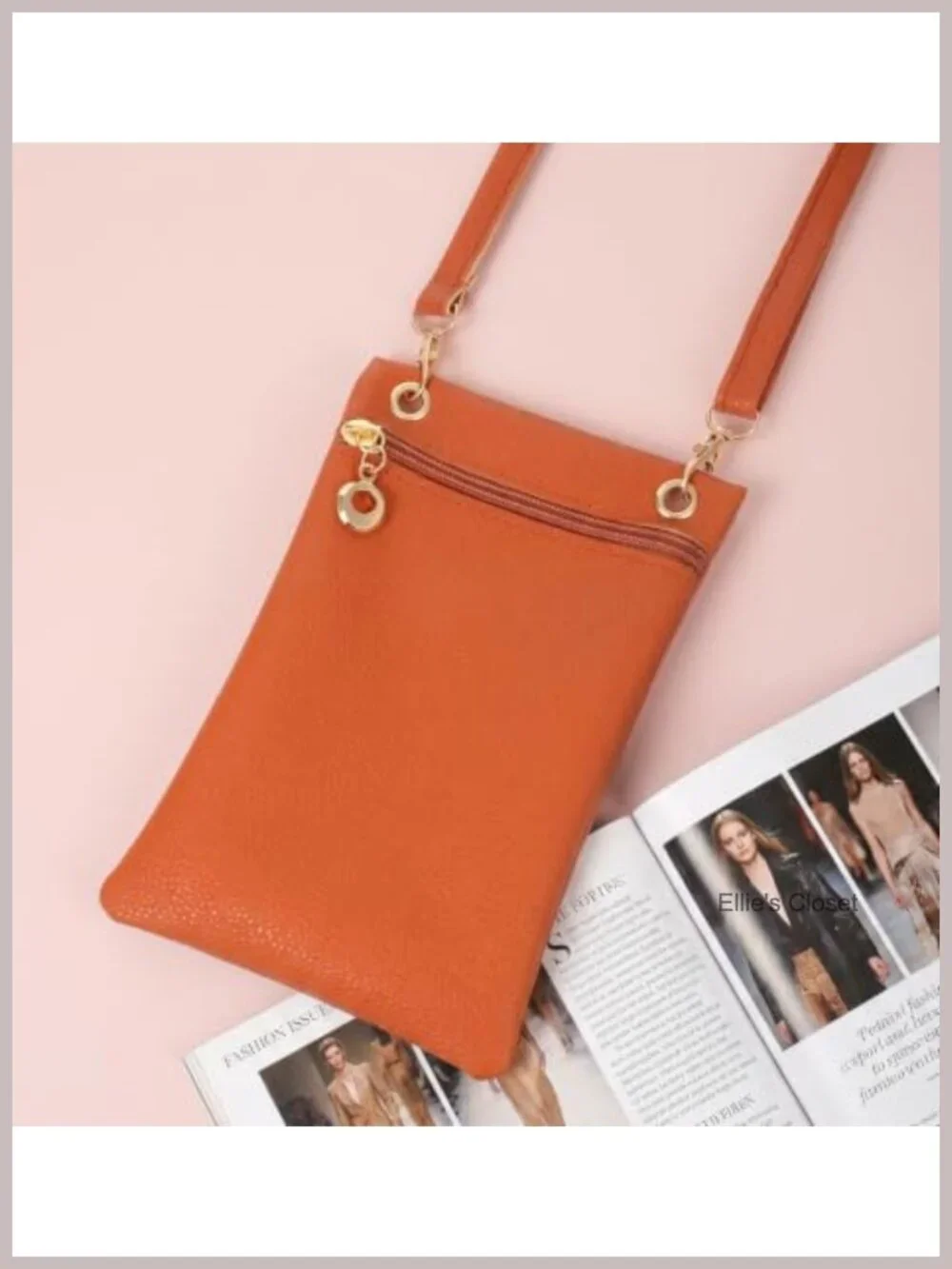 PU Leather Crossbody Phone Purse Wallet with Adjustable Strap